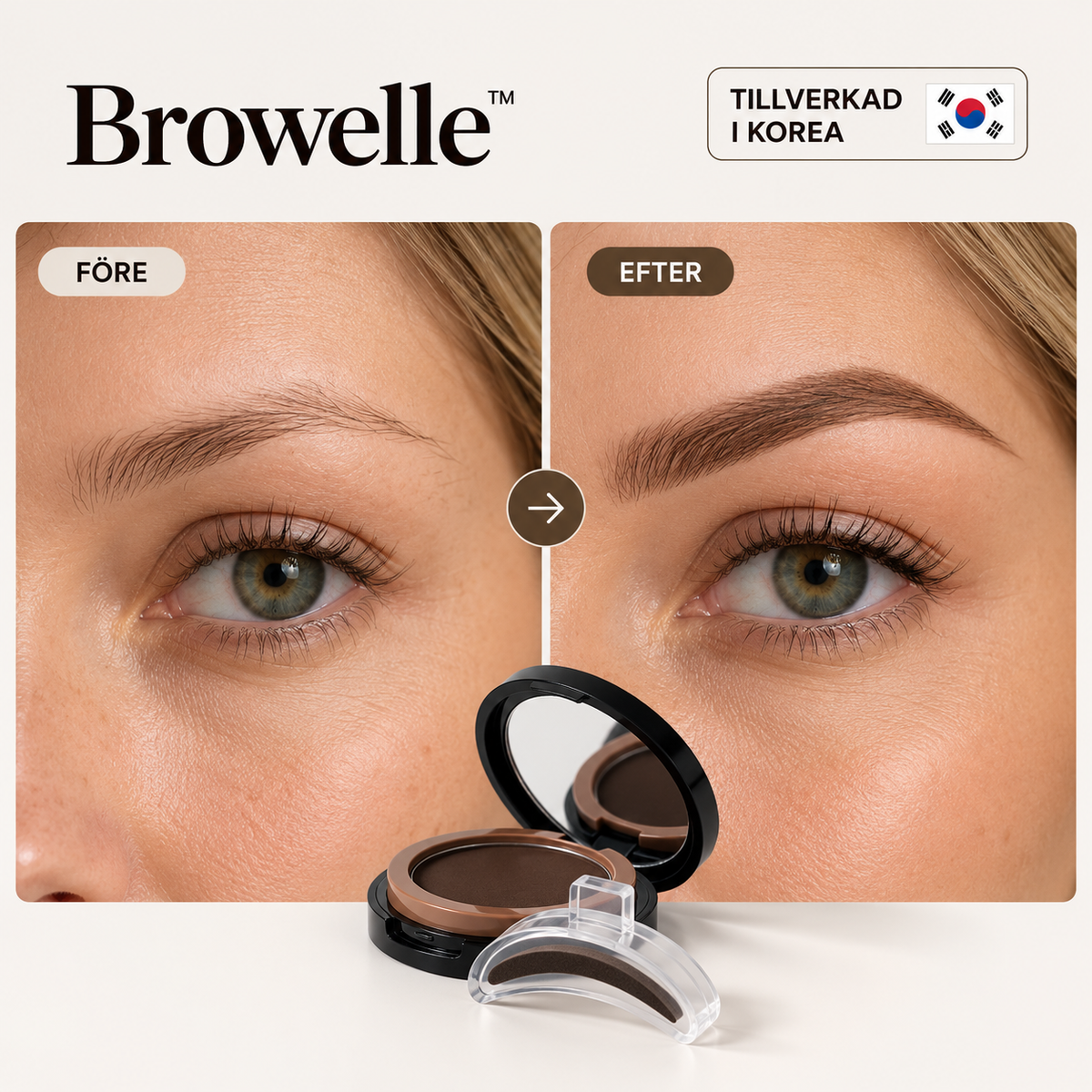 Browelle™ Brynstämpelset – perfekta bryn på 2 sekunder